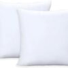 Throw Pillows Insert Set of 2, White 26x26 in Pillow Inserts with 100% Cotton Cover,Bed and Couch Decorative Stuffer Pillows,Indoor Pillows for Sofa