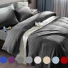 Bed Sheet Set Super Soft Microfiber 1800 Thread Count Luxury Egyptian Sheets Fit 18-24 Inch Deep Pocket Mattress Wrinkle-6 Piece (Dark Grey, Queen)