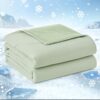 Cooling Comforter King Size,  Breathable Cooling Blankets for Hot Sleepers,Dual-Sided Ice Blanket Thin Summer Comforters Soft Lightweight Cold Blankets, 106x90 Inches, Sage Green