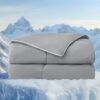 Cooling Comforter King Size,Double Side Cooling Blankets for Hot Sleepers,Lightweight & Breathable Summer Comforter King Size，Grey,108x90 Inches