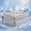 Cooling Comforter Full Size, Soft Breathable Silky Smooth Summer Blanket for Hot Sleepers & Night Sweats, Lightweight Cold Bedding Comforter for All Season(90"x90")